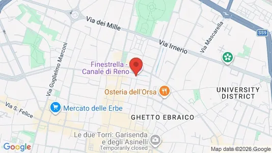 Apartments for rent i Bologna - kort over placeringen