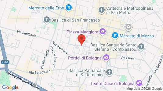 Apartments for rent i Bologna - kort over placeringen