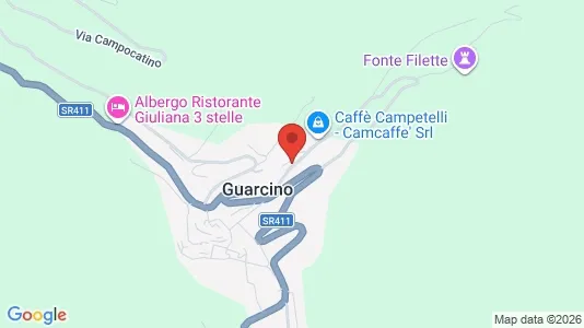 Apartments for rent i Guarcino - kort over placeringen