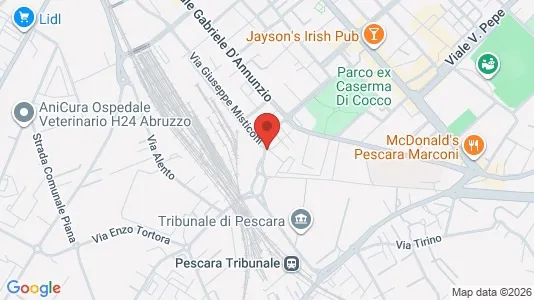 Rooms for rent i Pescara - kort over placeringen