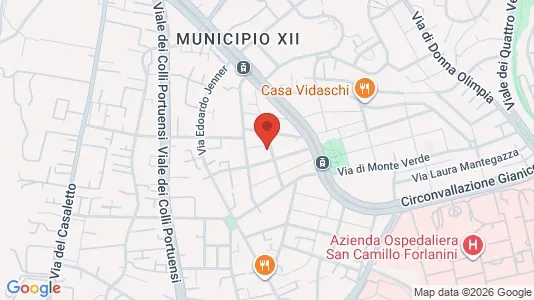 Apartments for rent i Roma Municipio XII – Monte Verde - kort over placeringen