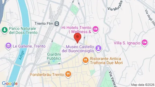 Apartments for rent i Trento - kort over placeringen
