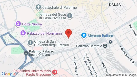 Apartments for rent i Palermo - kort over placeringen