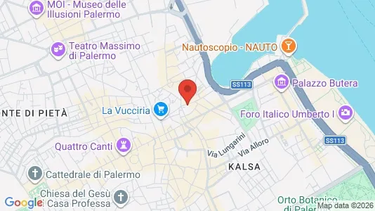 Apartments for rent i Palermo - kort over placeringen