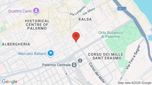 Apartments for rent i Palermo - kort over placeringen