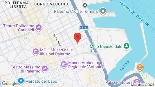 Apartments for rent i Palermo - kort over placeringen