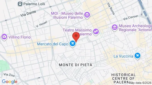 Apartments for rent i Palermo - kort over placeringen