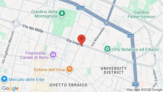 Apartments for rent i Bologna - kort over placeringen