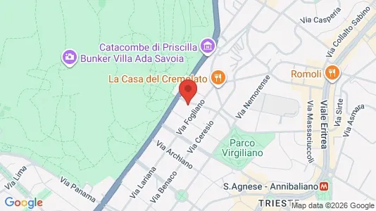 Apartments for rent i Roma Municipio II – Parioli/Nomentano - kort over placeringen