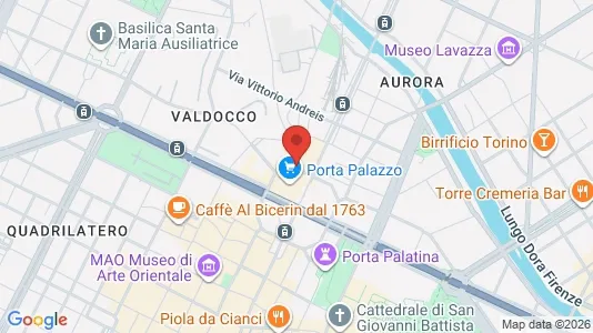 Apartments for rent i Turin - kort over placeringen
