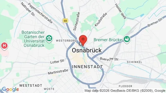 Apartments for rent i Osnabrück - kort over placeringen