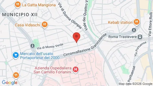 Apartments for rent i Roma Municipio XII – Monte Verde - kort over placeringen