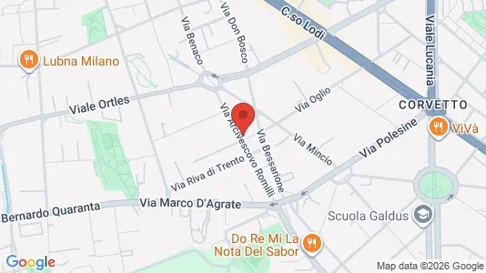 Apartments for rent i Milano Zona 5 - Vigentino, Chiaravalle, Gratosoglio - kort over placeringen