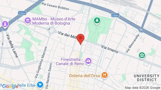 Apartments for rent i Bologna - kort over placeringen