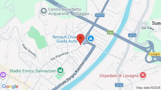 Apartments for rent i Chiavari - kort over placeringen