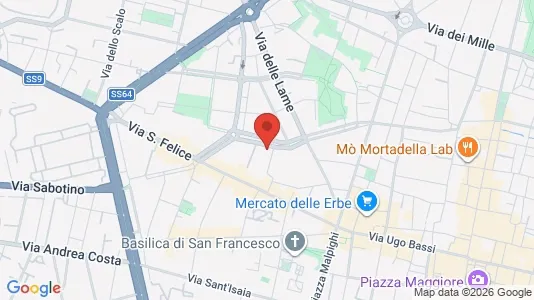 Apartments for rent i Bologna - kort over placeringen