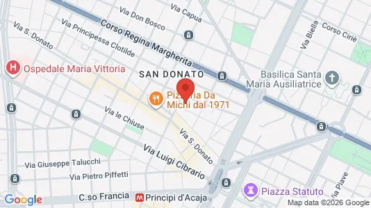 Rooms for rent i Turin - kort over placeringen