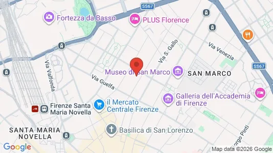 Apartments for rent i Florence - kort over placeringen