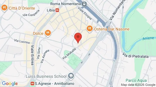 Apartments for rent i Roma Municipio II – Parioli/Nomentano - kort over placeringen