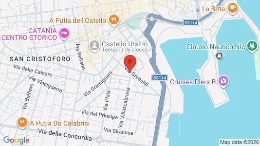 Apartments for rent i Catania - kort over placeringen