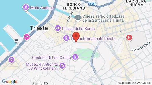Apartments for rent i Trieste - kort over placeringen