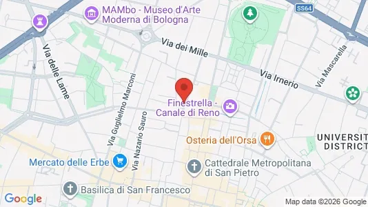 Apartments for rent i Bologna - kort over placeringen