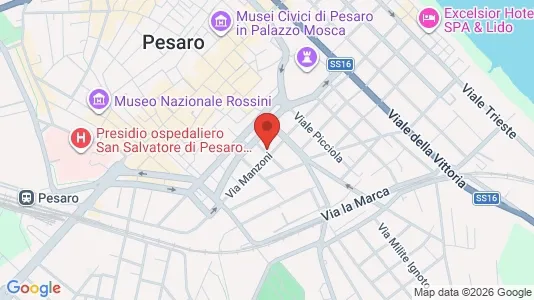 Apartments for rent i Pesaro - kort over placeringen