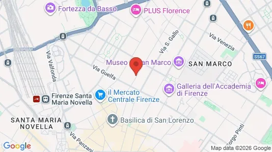 Apartments for rent i Florence - kort over placeringen