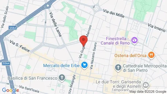 Rooms for rent i Bologna - kort over placeringen