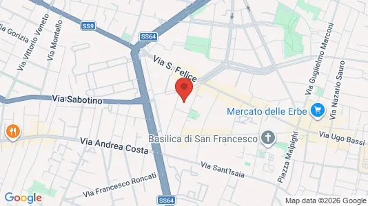 Apartments for rent i Bologna - kort over placeringen