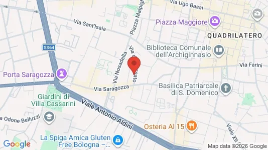 Apartments for rent i Bologna - kort over placeringen