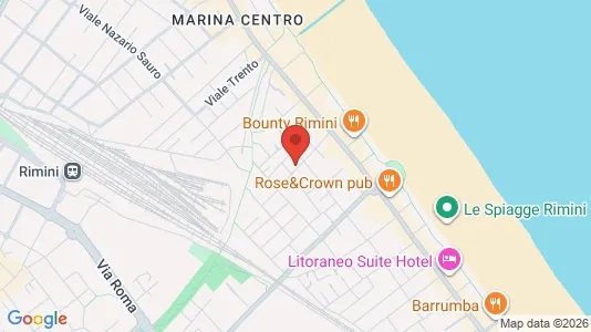 Apartments for rent i Rimini - kort over placeringen