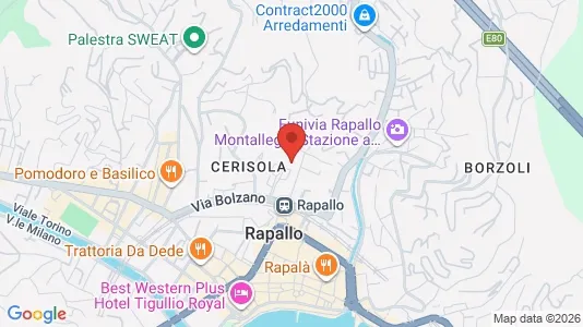Apartments for rent i Rapallo - kort over placeringen