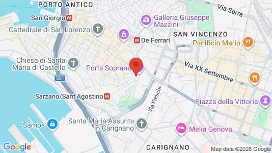 Apartments for rent i Genoa - kort over placeringen