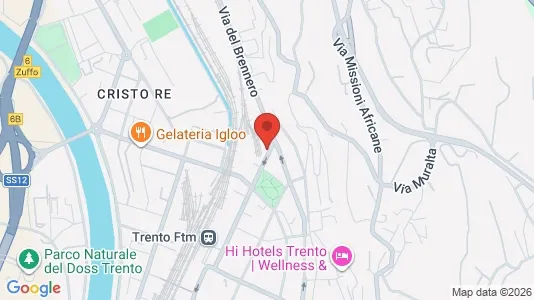 Apartments for rent i Trento - kort over placeringen