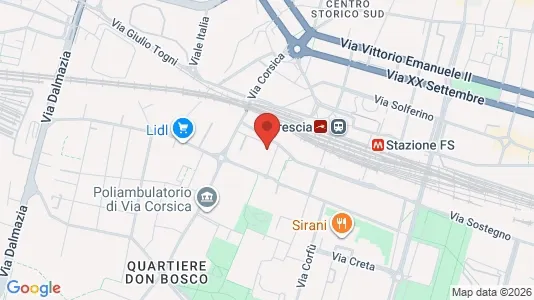 Rooms for rent i Brescia - kort over placeringen
