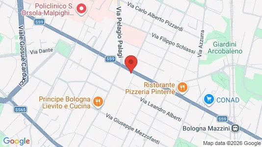 Apartments for rent i Bologna - kort over placeringen