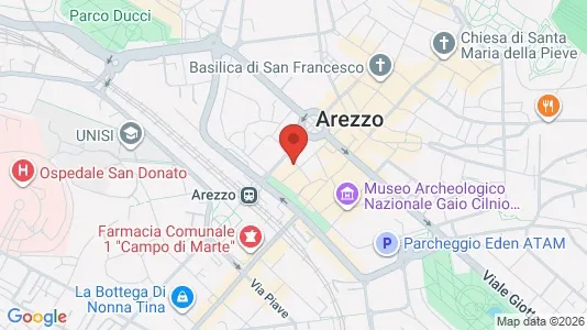 Apartments for rent i Arezzo - kort over placeringen