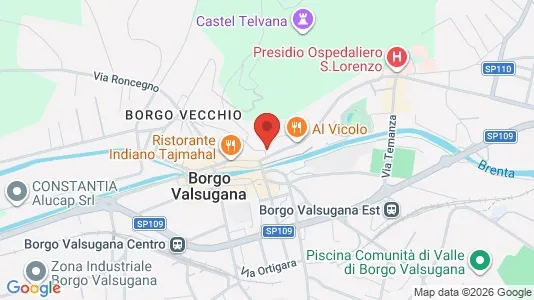 Apartments for rent i Borgo Valsugana - kort over placeringen