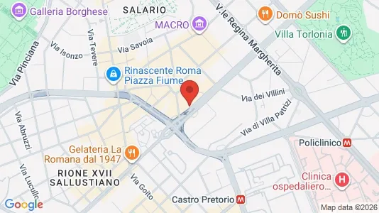 Apartments for rent i Roma Municipio II – Parioli/Nomentano - kort over placeringen
