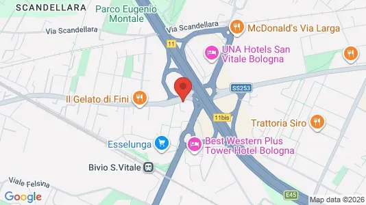 Apartments for rent i Bologna - kort over placeringen