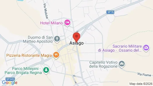 Apartments for rent i Asiago - kort over placeringen