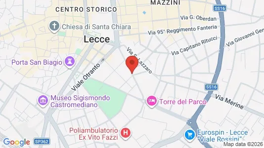 Apartments for rent i Lecce - kort over placeringen