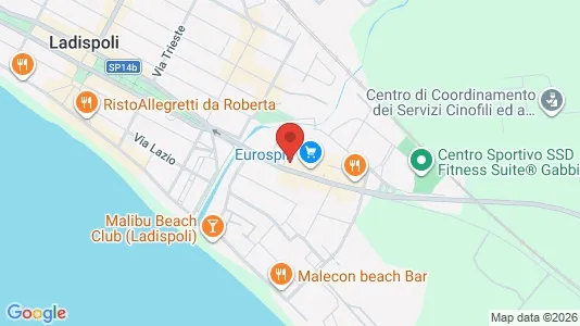 Apartments for rent i Ladispoli - kort over placeringen