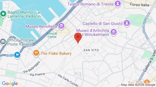 Apartments for rent i Trieste - kort over placeringen