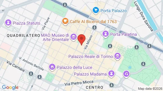 Apartments for rent i Turin - kort over placeringen