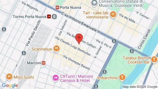Apartments for rent i Turin - kort over placeringen