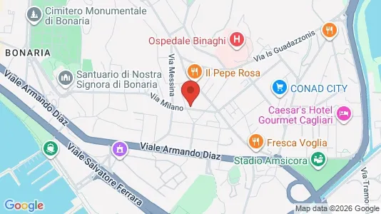 Rooms for rent i Cagliari - kort over placeringen