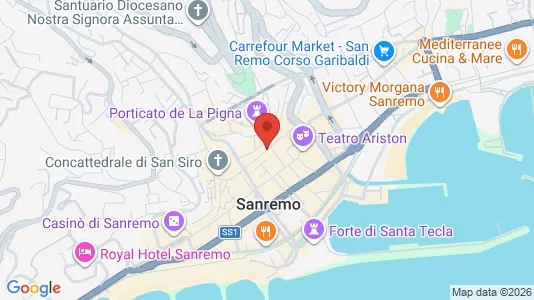 Apartments for rent i Sanremo - kort over placeringen