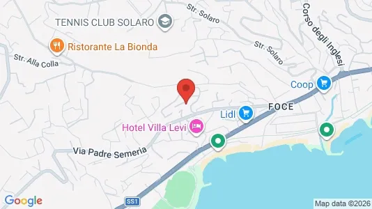 Apartments for rent i Sanremo - kort over placeringen
